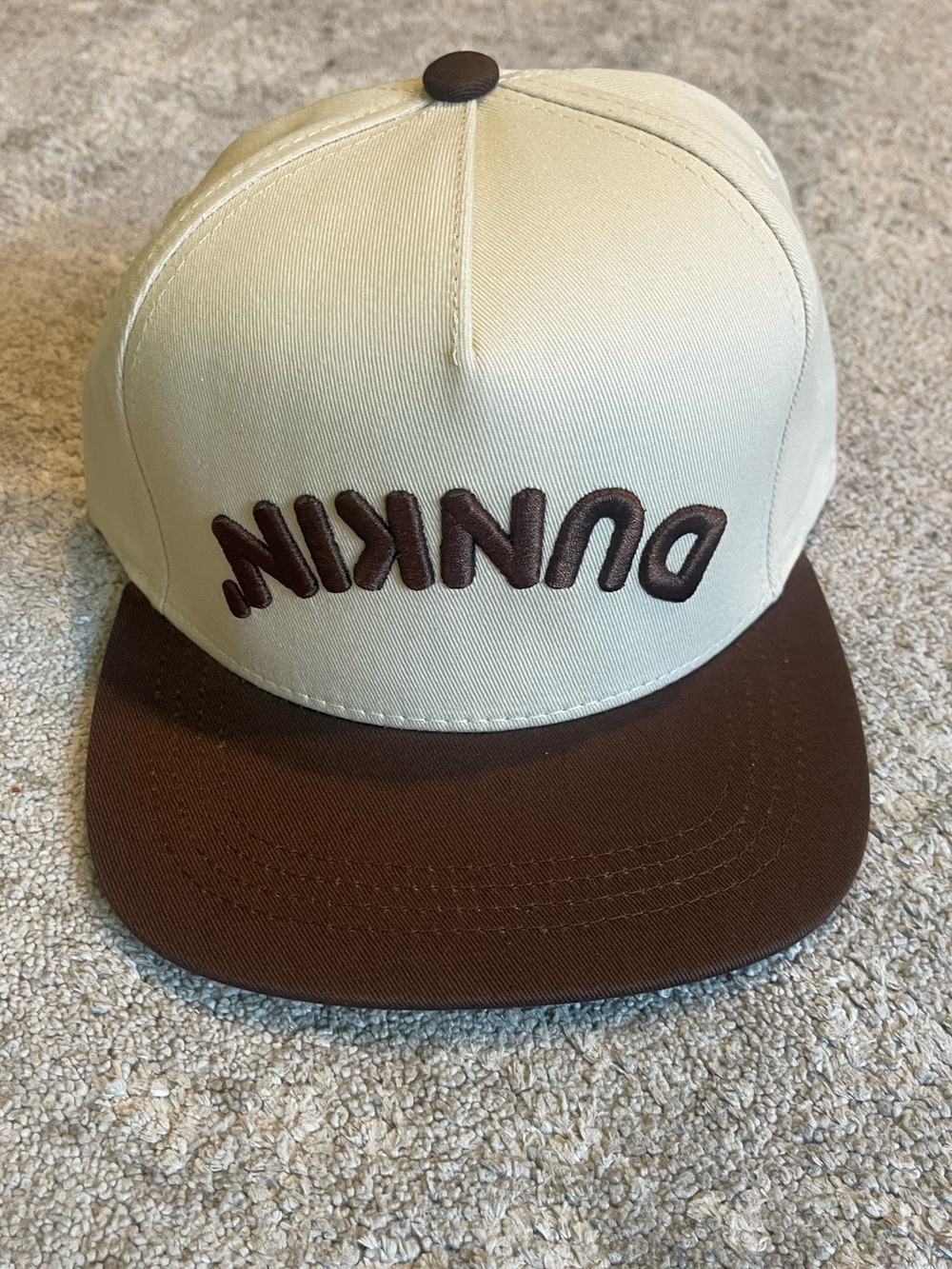 Dunkin’ Two-Tone Brown & Cream Embroidered Logo Snapback Hat